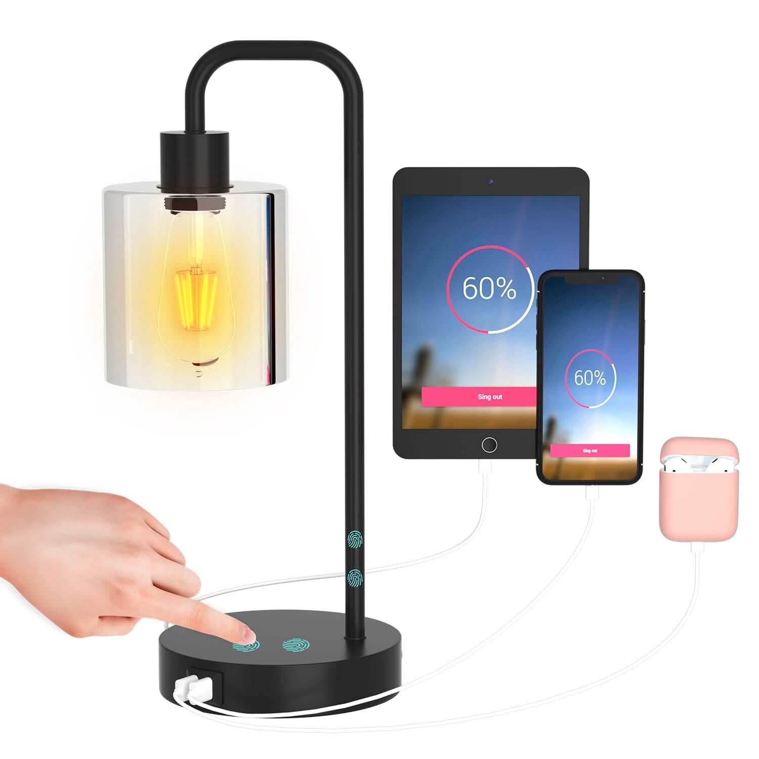 -Pack: Touch Control Table Lamp