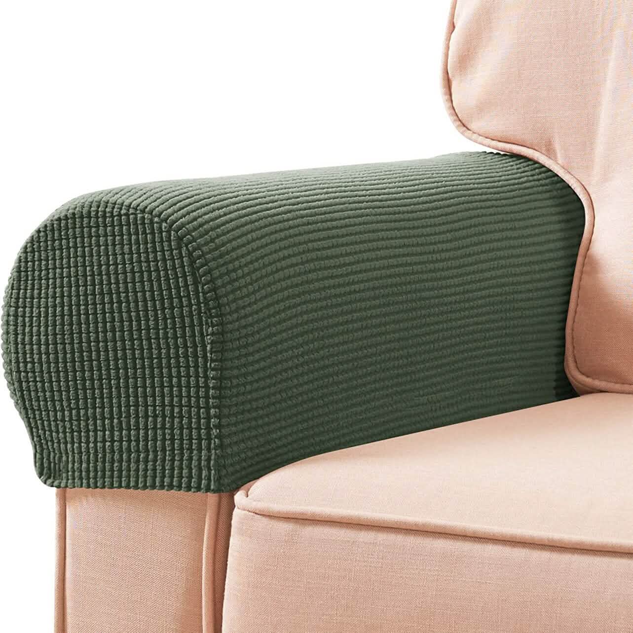 -Piece: Jacquard Sofa Armrest Slipcover