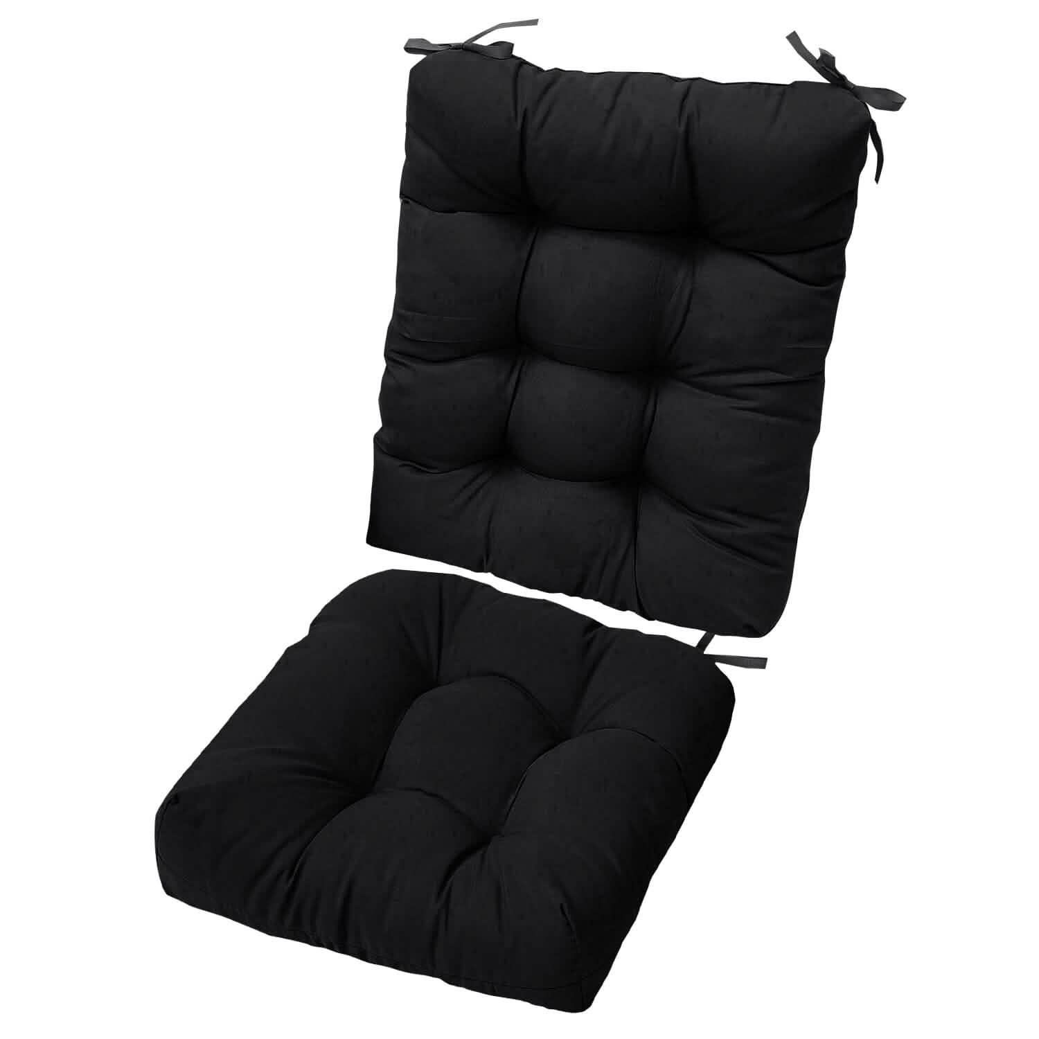 -Piece Set: Rocking Chair Cushion with Non-Slip Ties Polyester Fiber Filling