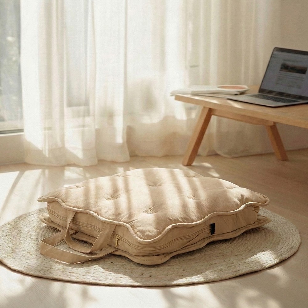 in Cookie seat cushion - Khaki Square