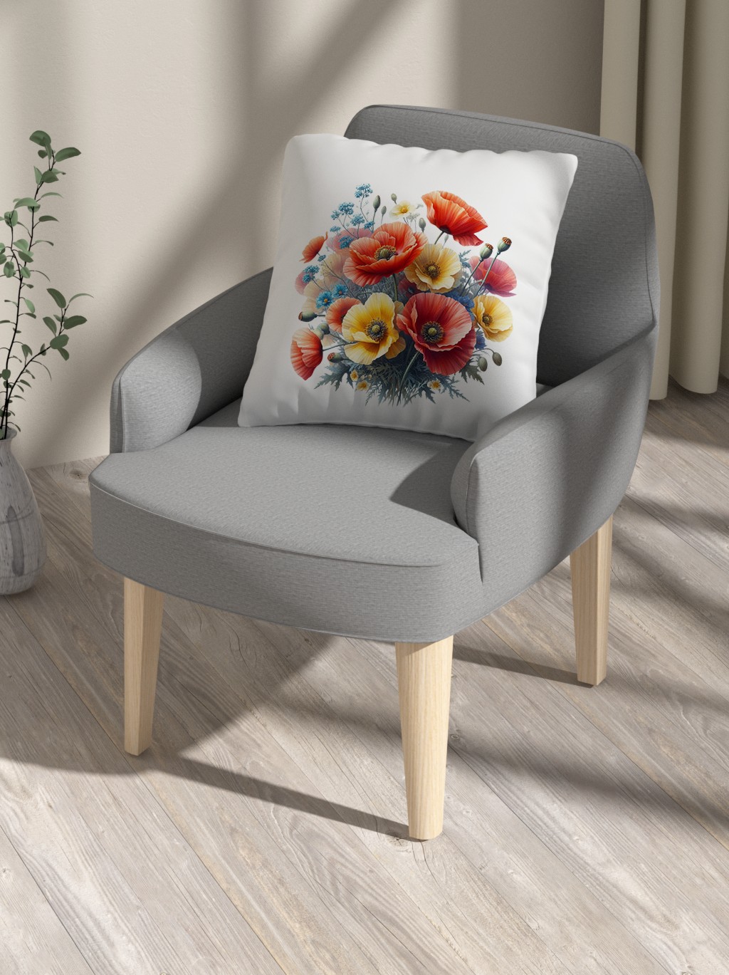 Velvet Floral Cushion for Moms A Bloom of Soft Memories - X
