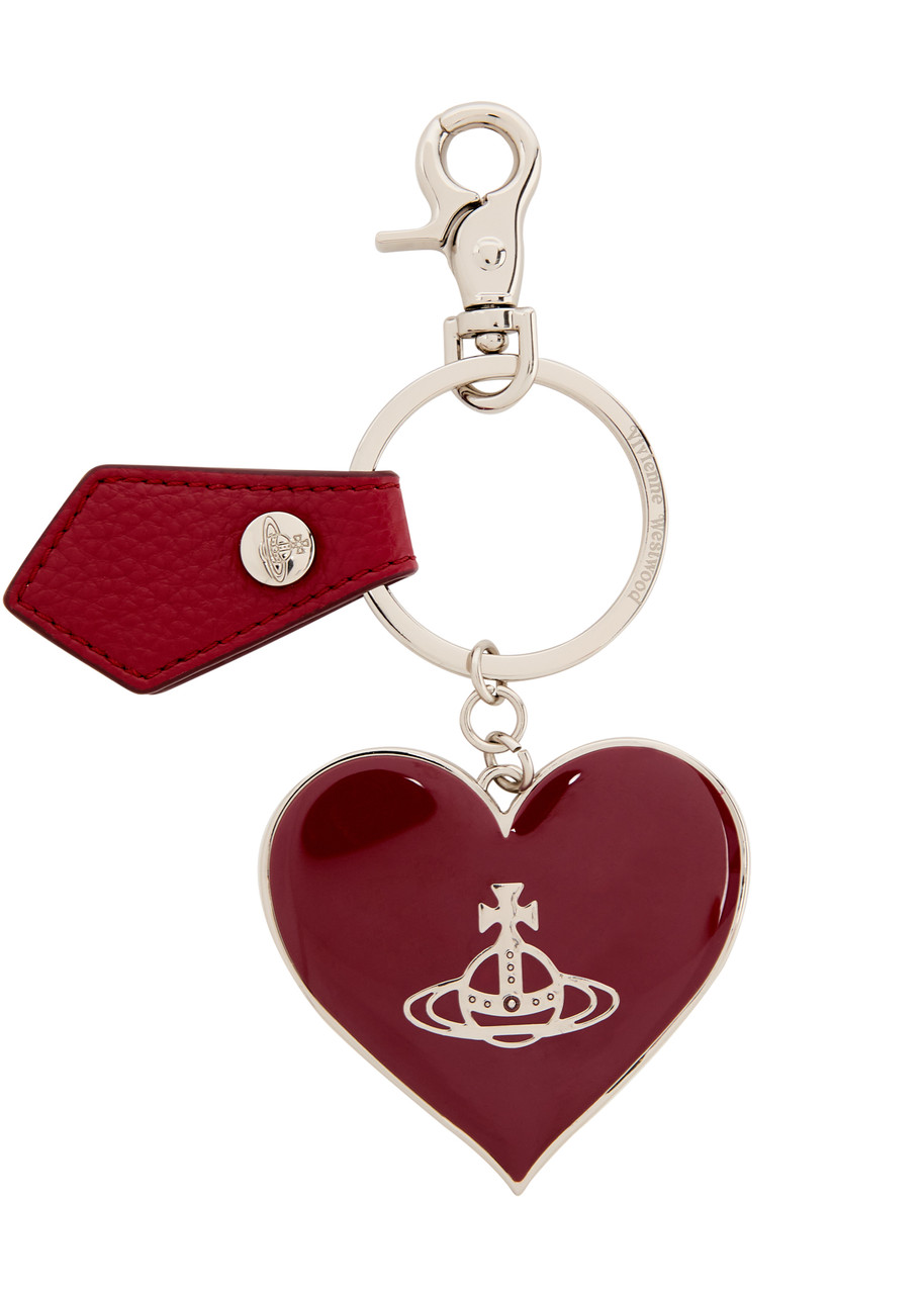 Vivienne Westwood Mirror Heart Silver-plated Keyring - Red