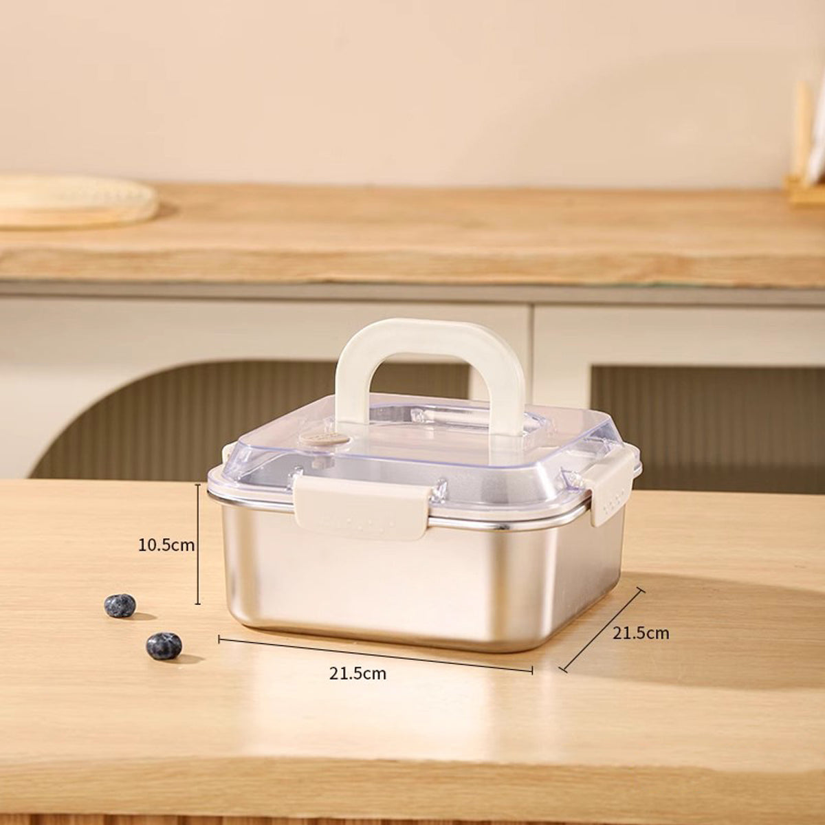 Traverseon Leakproof Rigid Insulated Lunch Tote - Army Green +*ml Stainless Steel Food Storage Box