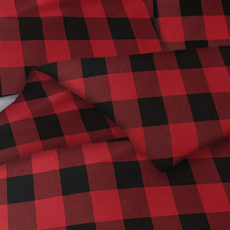 -Piece: Bibb Home Heavyweight Flannel Duvet Cover Set - Twin Red