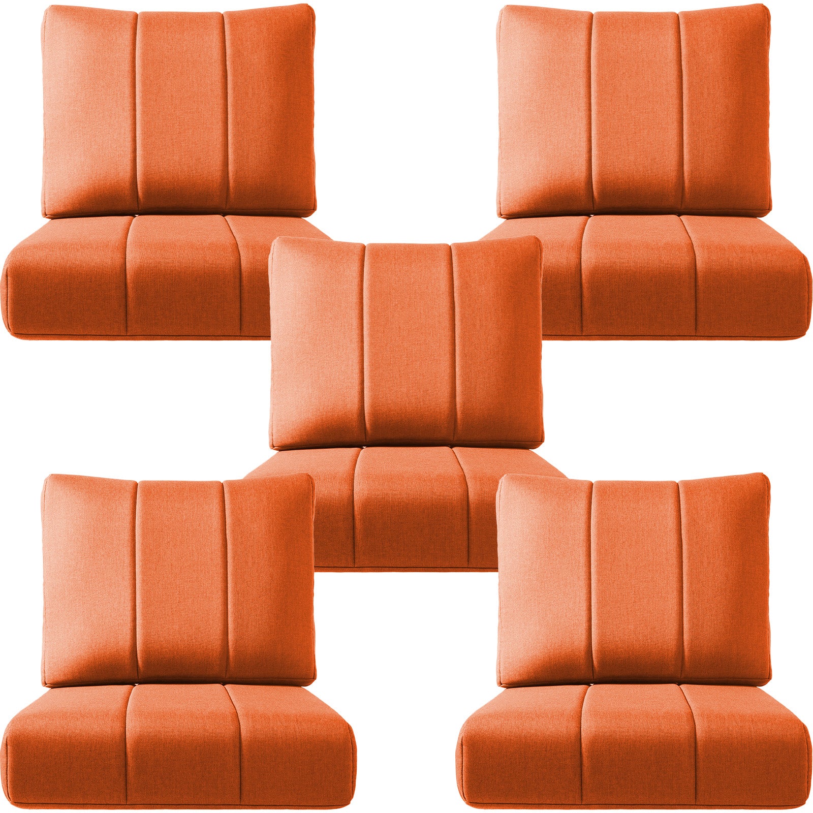 Luxury Patio Seat Cushion Set of "x"x" Water-Resistant Cushions for Patio Chairs, Sofas & Outdoor Sectionals