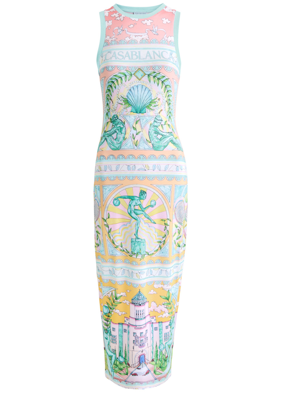 Casablanca Vase Printed Stretch-jersey Midi Dress - Multicoloured - M M
