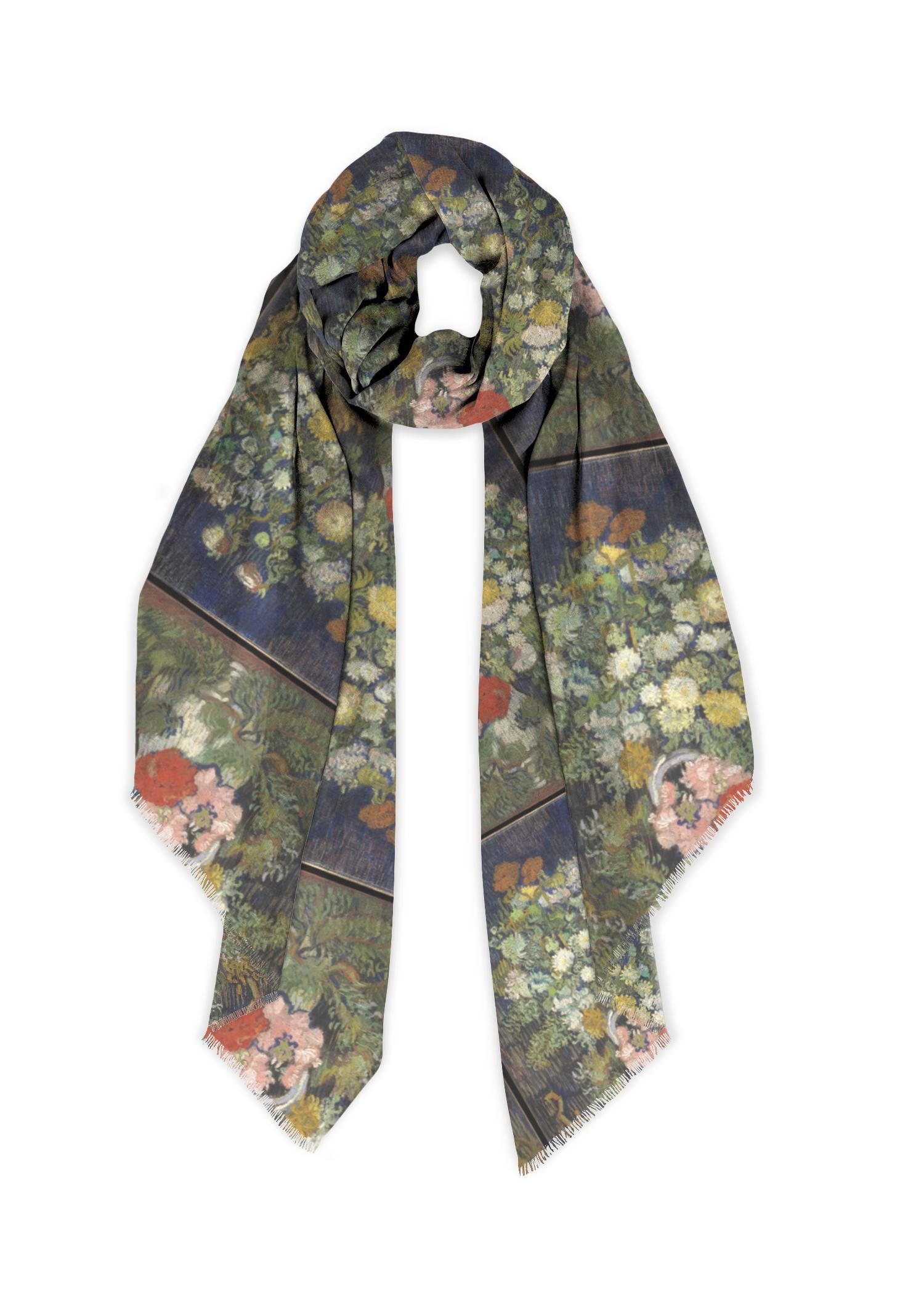Modal Scarf - Van Gogh Vase by VIDA Original Artist