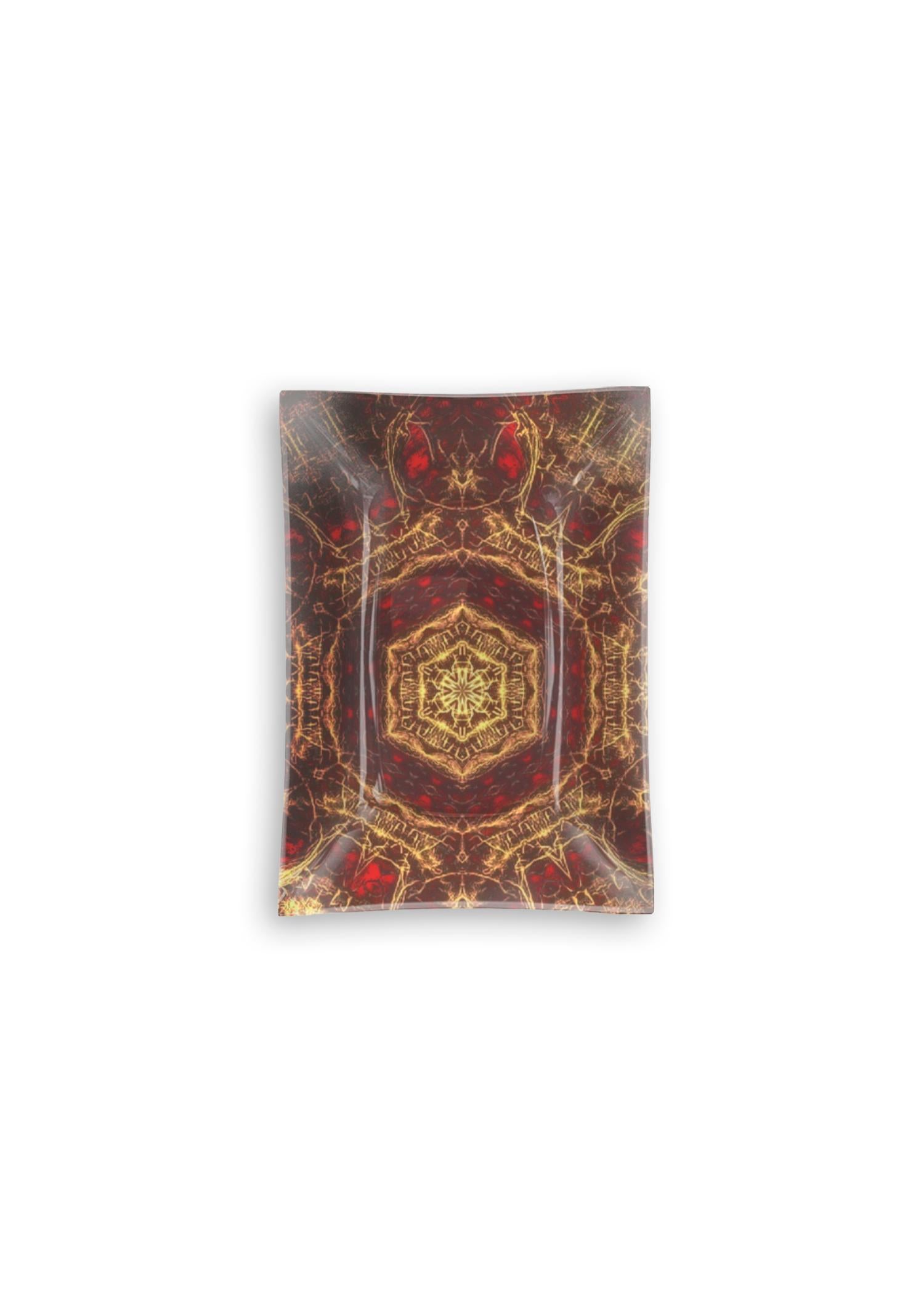 Oblong Glass Tray - Oriental Rug by VIDA Original Artist