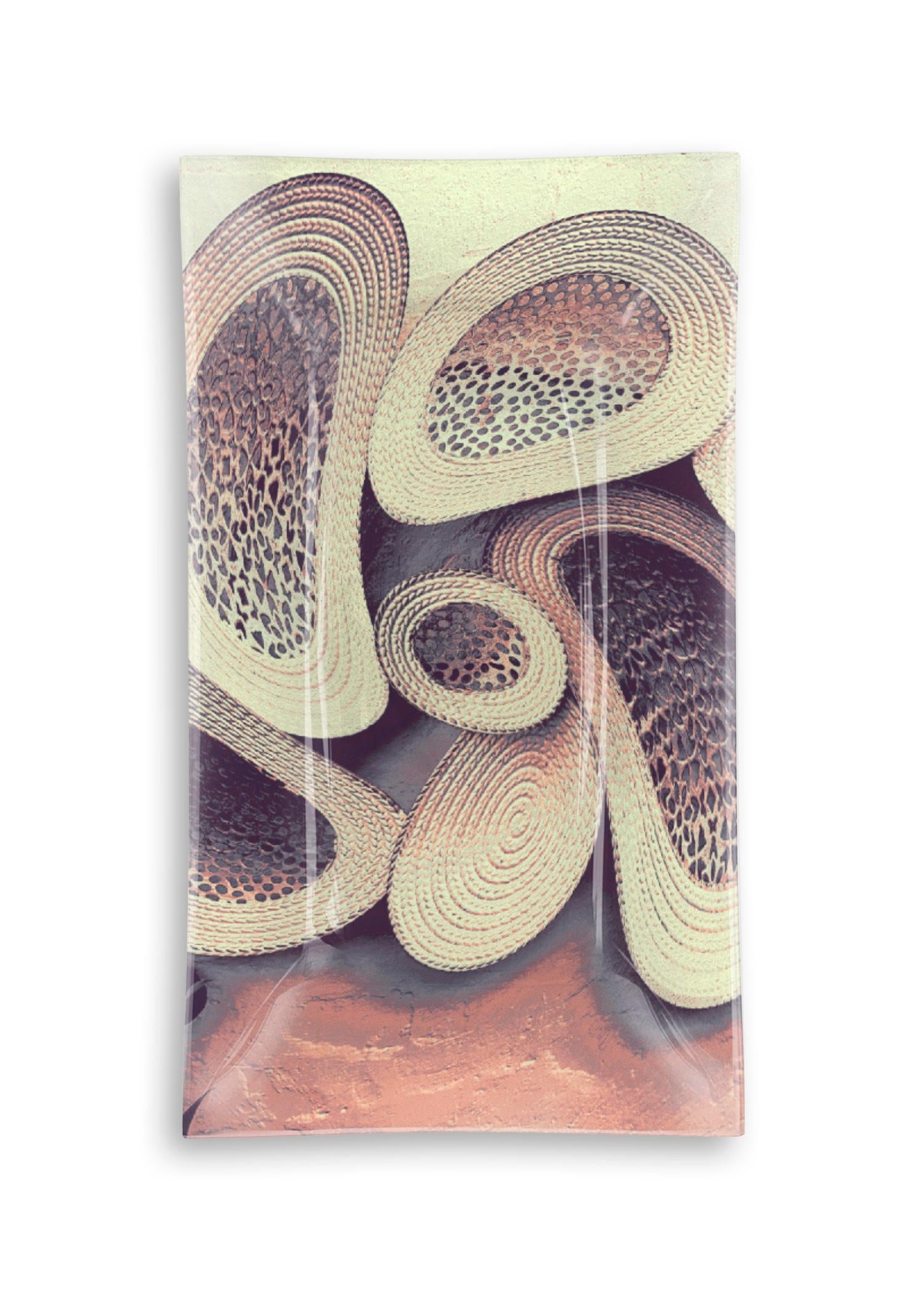 Oblong Glass Tray - Wavy Wall Art by VIDA Original Artist