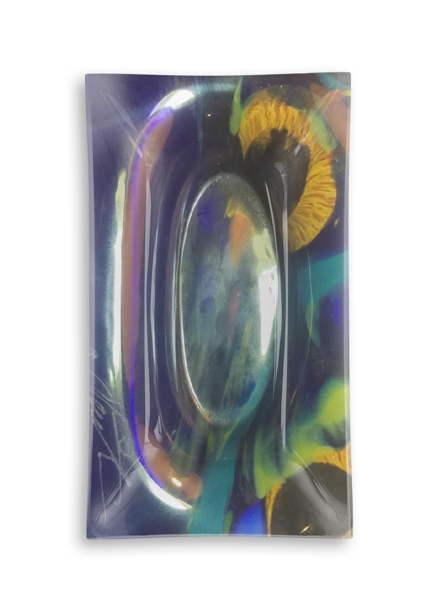 Oblong Glass Tray - Vintage Vase I by VIDA Original Artist