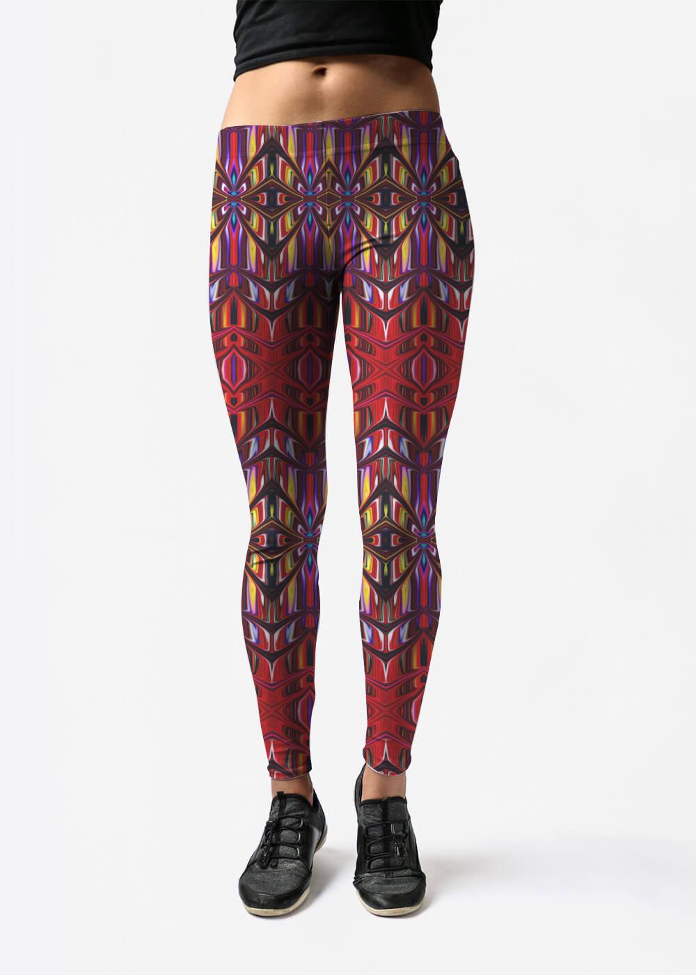 Leggings - Red Rug Pattern