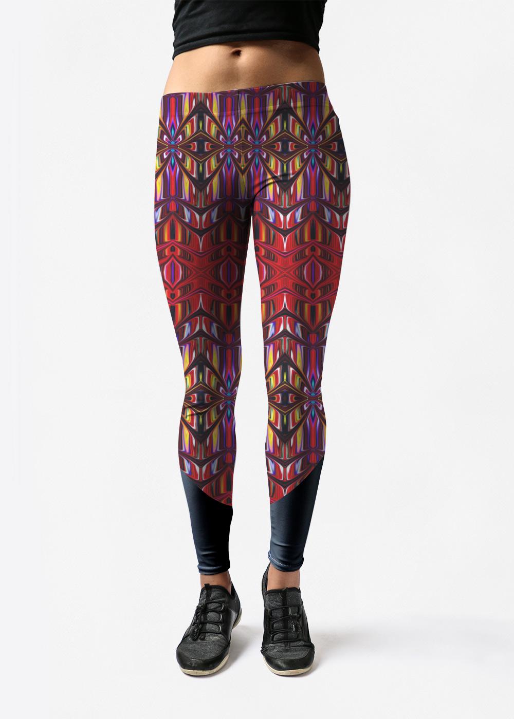 Leggings - Red Rug Pattern