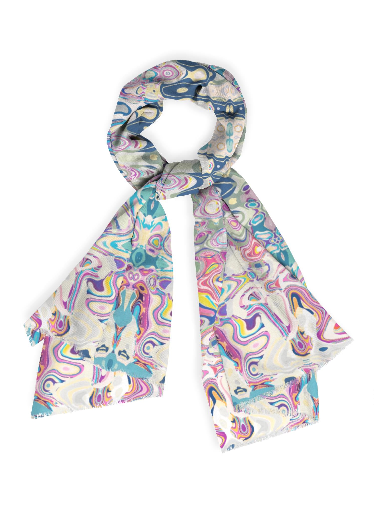 Cashmere Silk Scarf - Magic Abstract Mirror