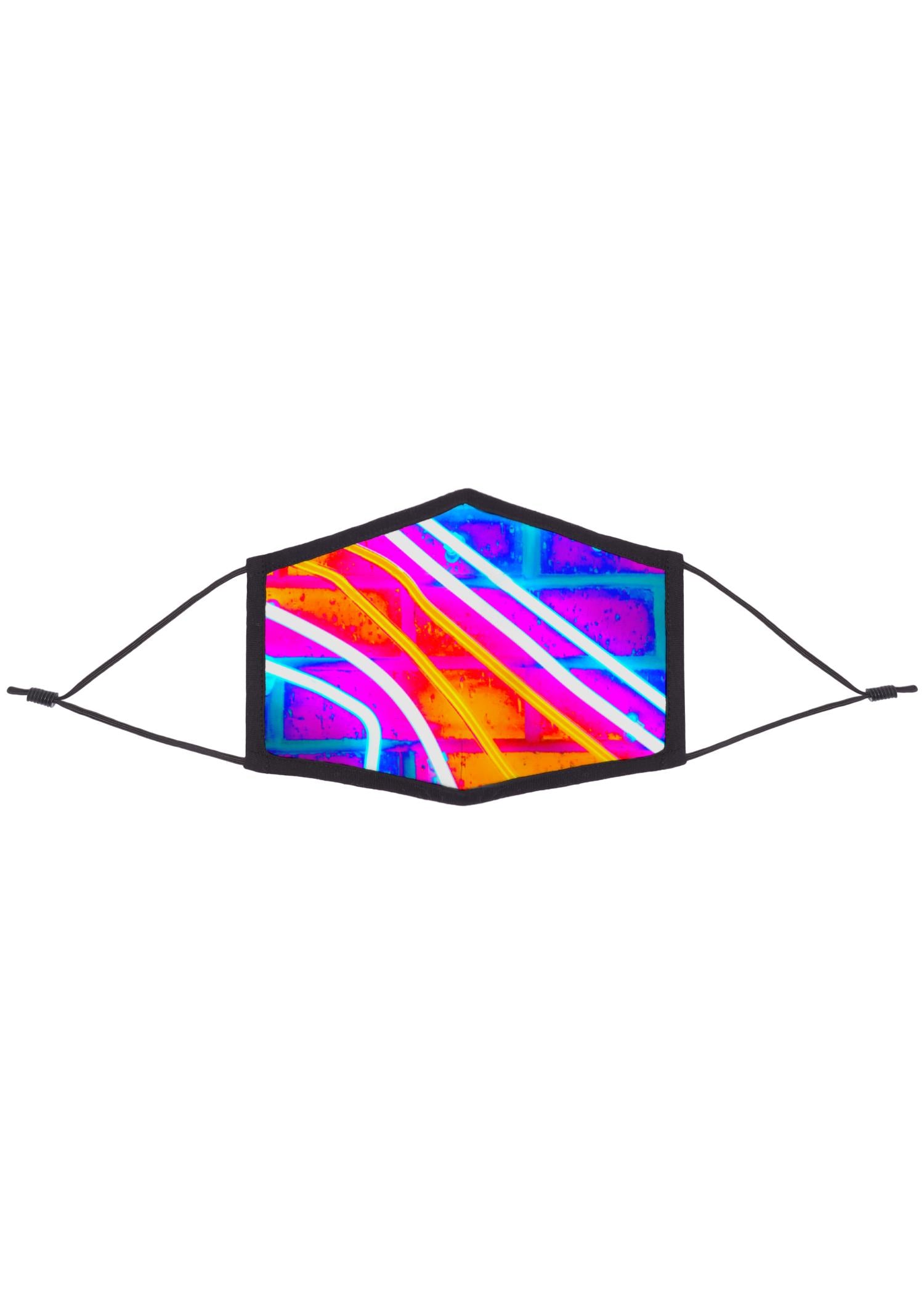 Eco REPREVE Mask - Artist Print - Pop Art Neon Wall