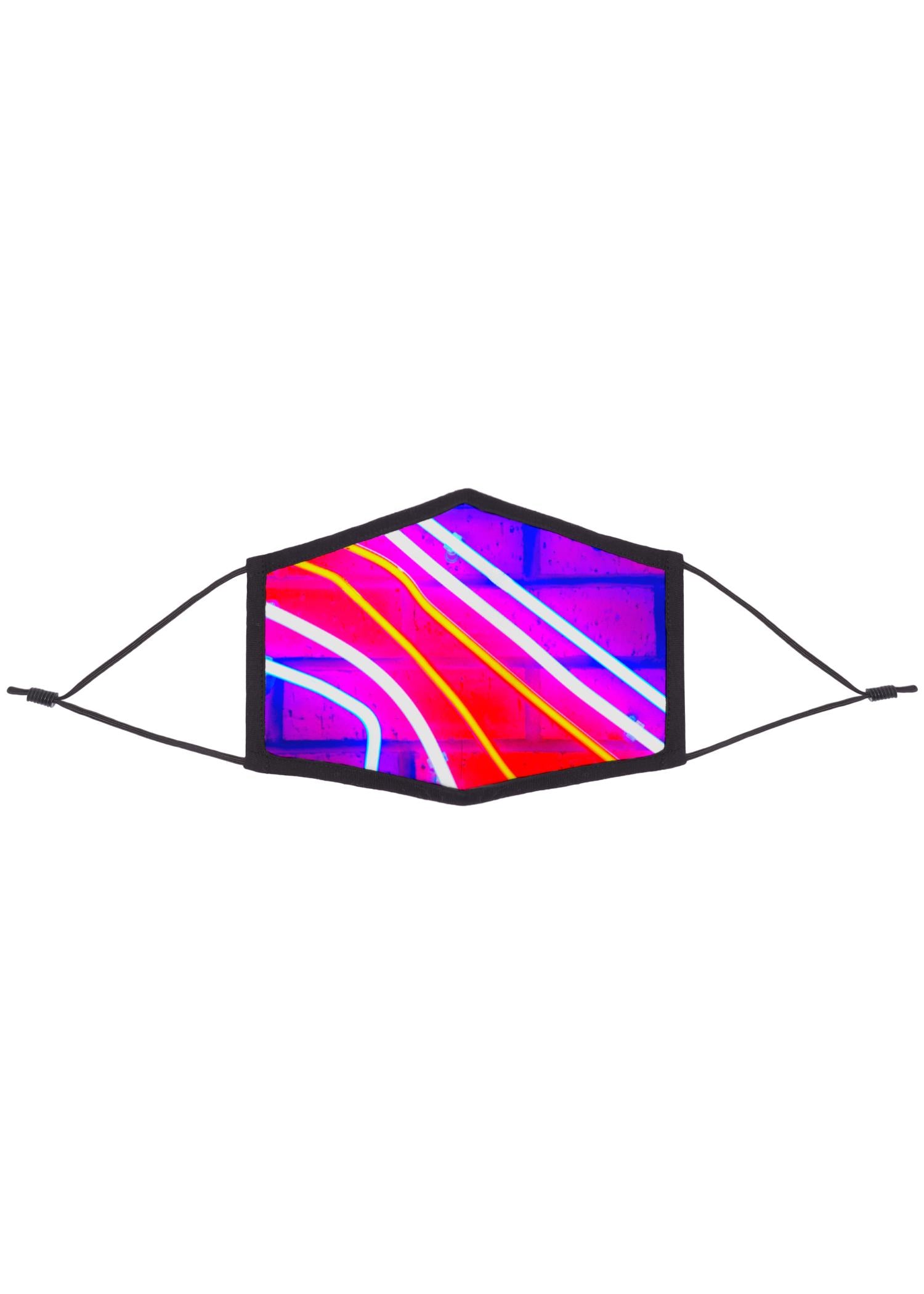 Eco REPREVE Mask - Artist Print - Pop Art Neon Wall