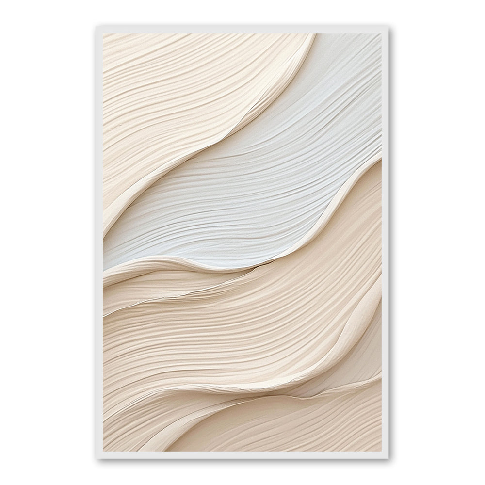 Flowing Harmony Textured Abstract Painting Minimalist Style Wall Art - Black Frame ''x '' x CM