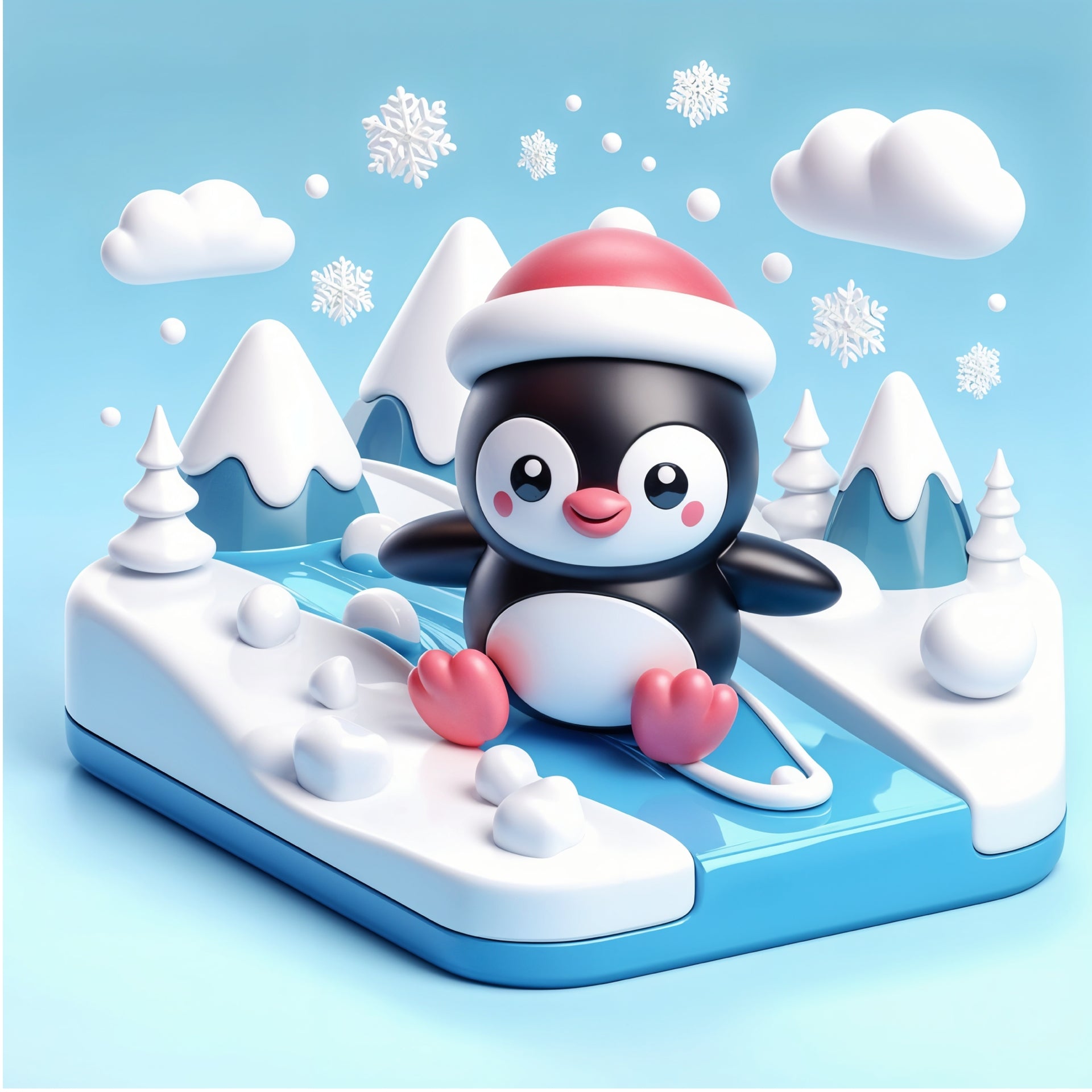 Arctic Friends Penguin & Seal Wall Art Gift - x White Metal