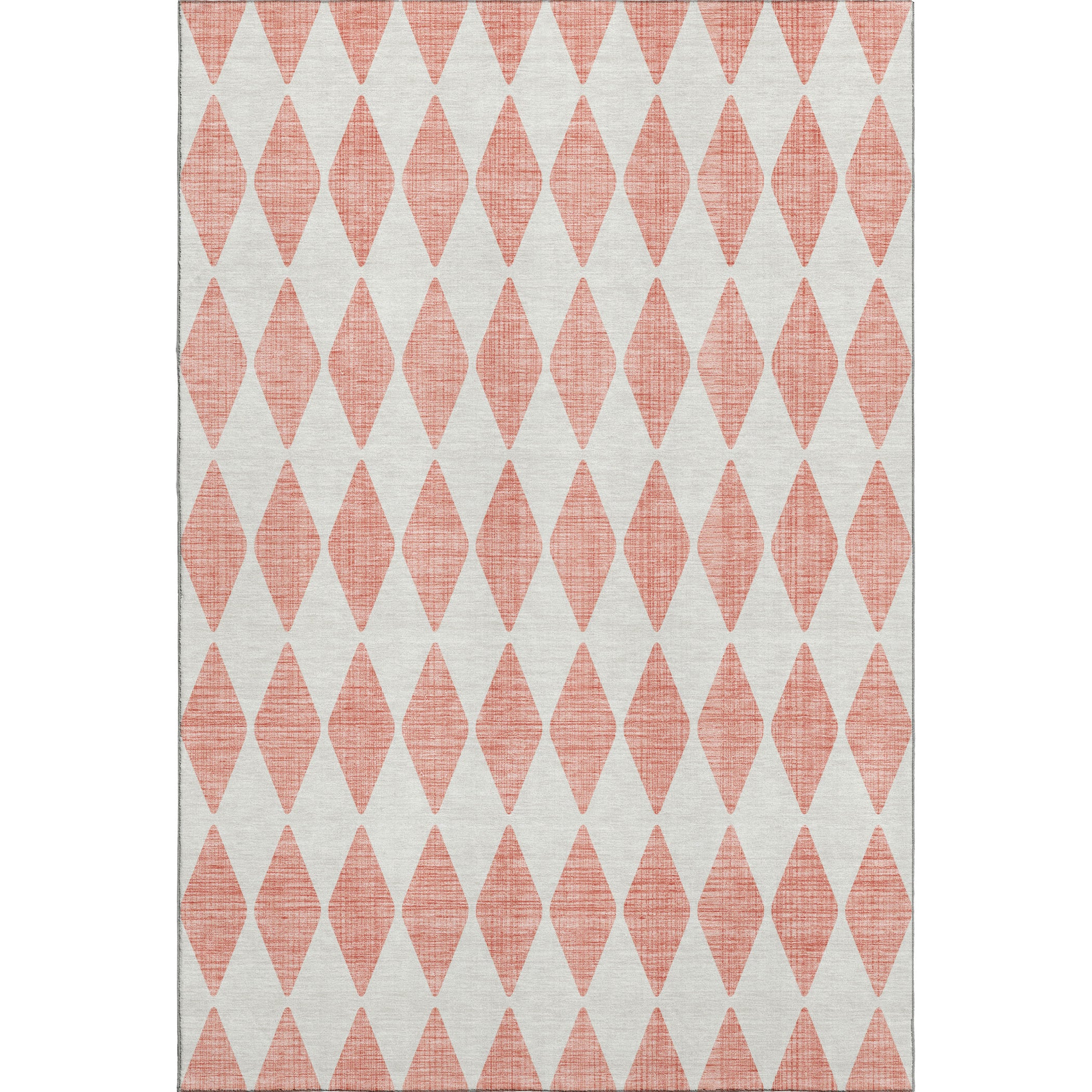 Vienna Machine Washable Transitional Salmon Orange Rug - Rectangle ' x '"