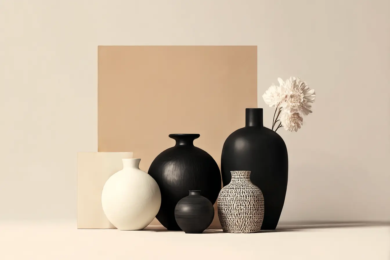 Black Vases Worth the Final Touch