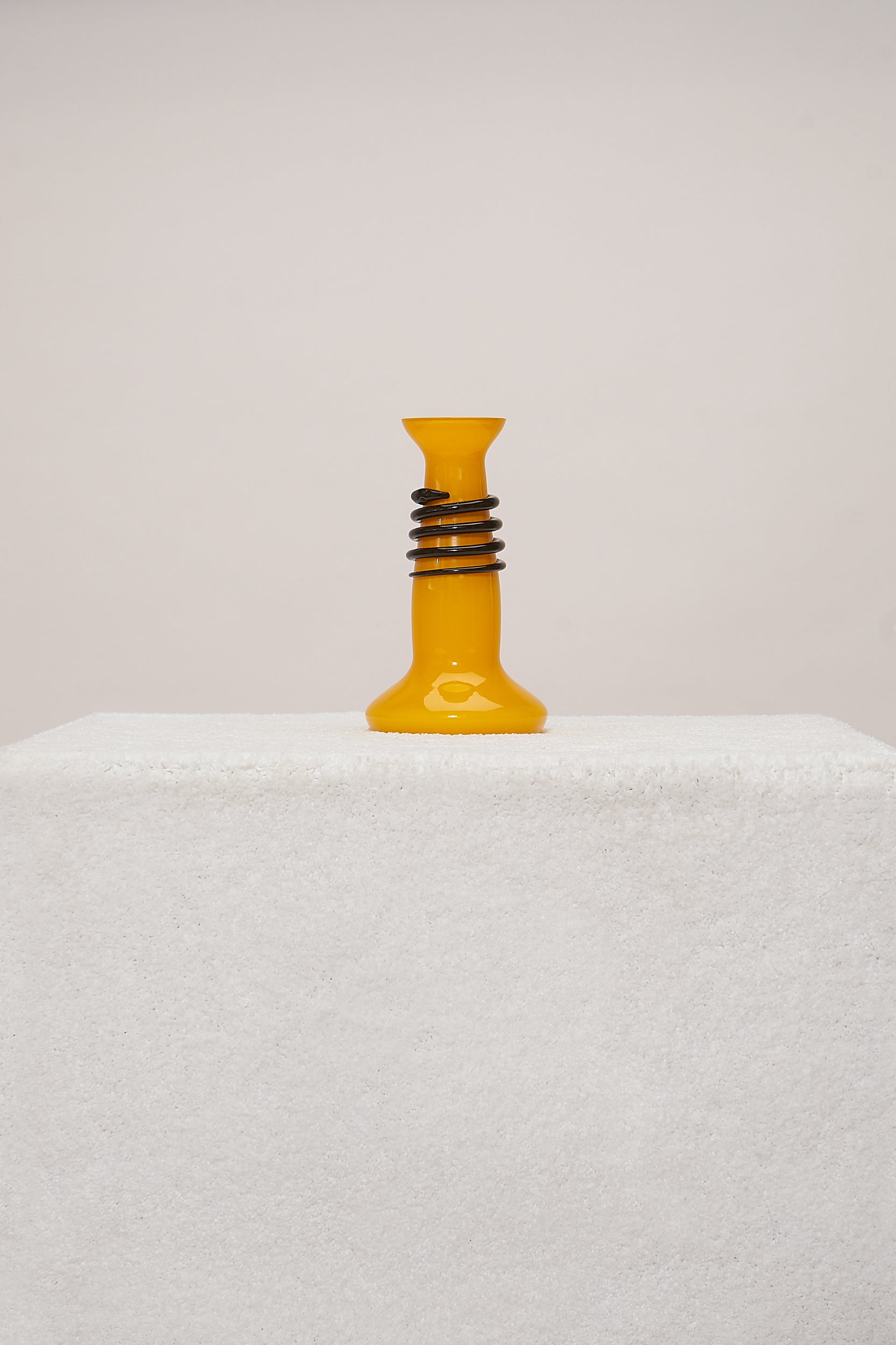 TANGO YELLOW VASE WITH BLACK SNAKE