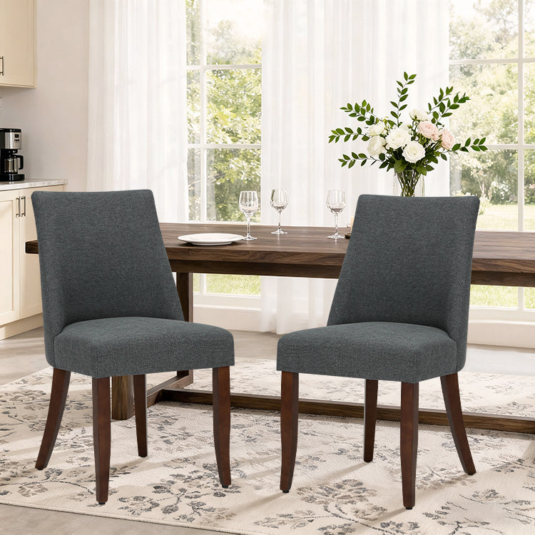 COLAMY KAVA Modern Casual Dining Chair - Dark Grey Set of