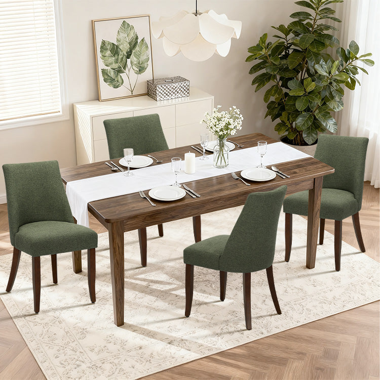 COLAMY KAVA Modern Casual Dining Chair - Green Set of