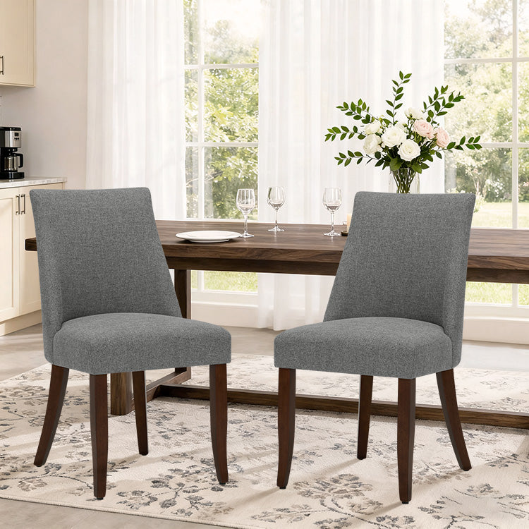 COLAMY KAVA Modern Casual Dining Chair - Light Grey Set of