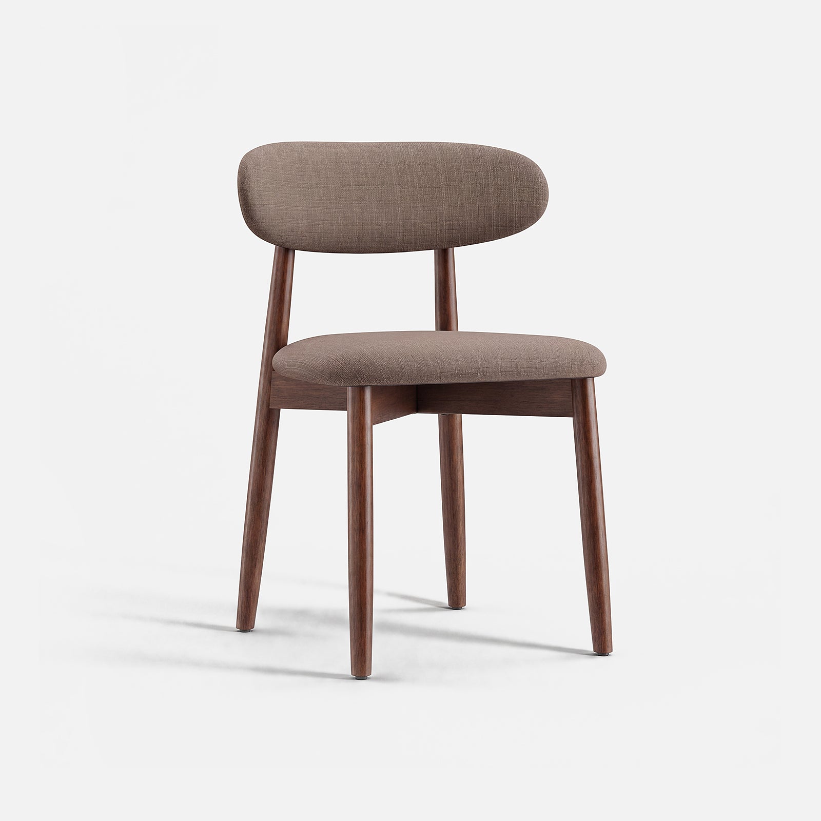 COLAMY NOYA Mid-Century Modern Upholstered Dining Chair - Camel Set of $pc