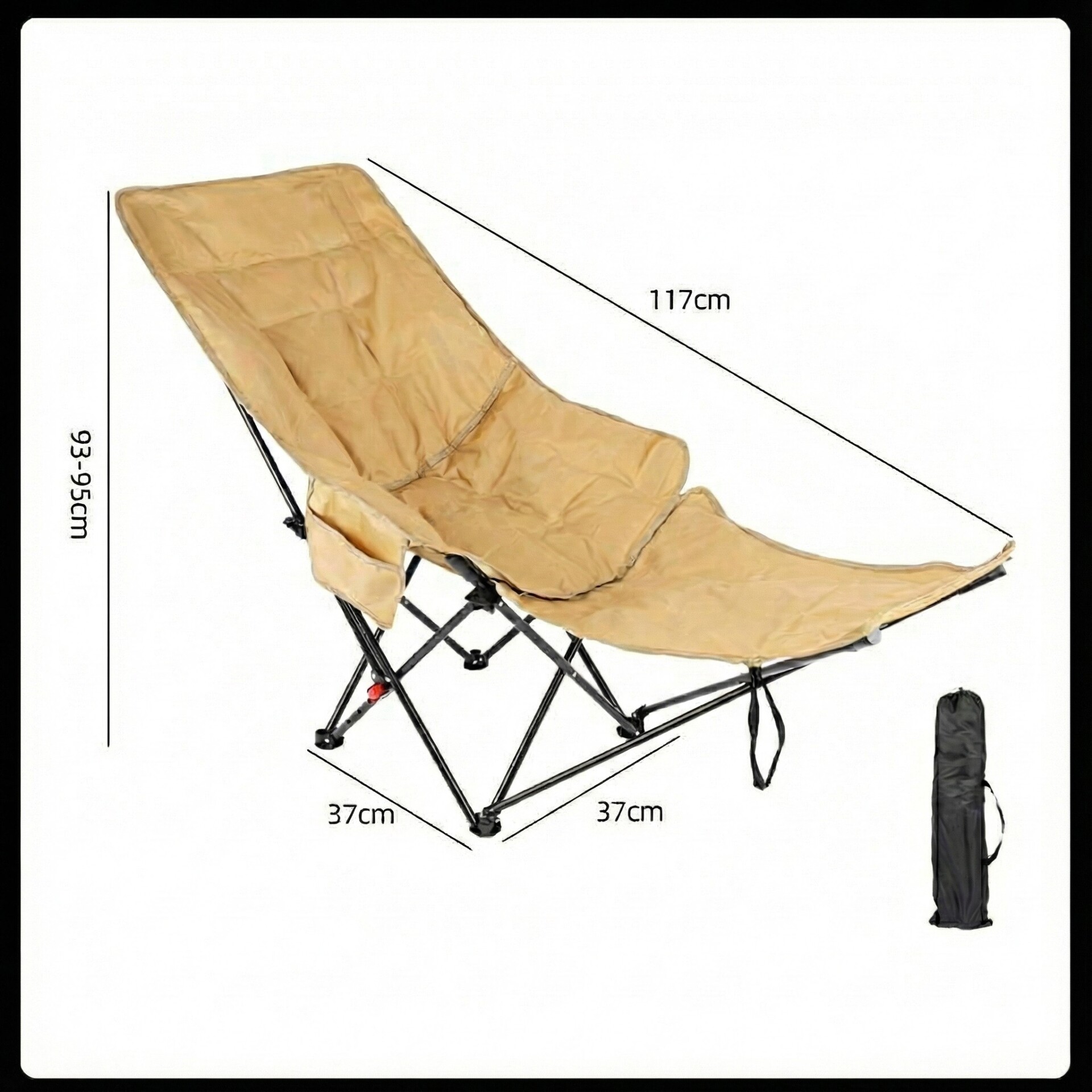 lb Reclining Moon Chair — -Level Adjustable, Extra-Wide Seat, Multi-Scene Outdoor Use