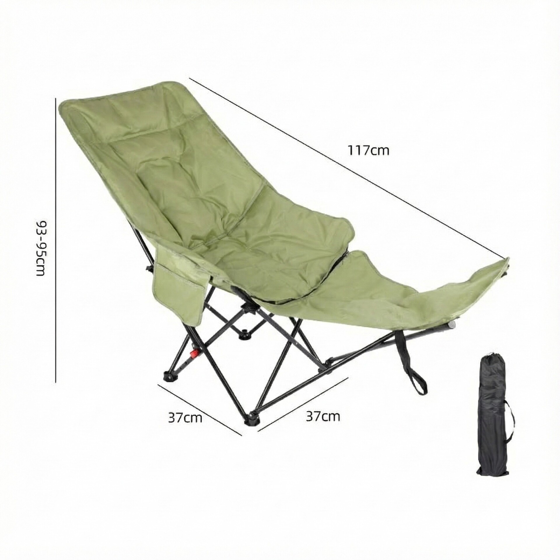 lb Reclining Moon Chair — -Level Adjustable, Extra-Wide Seat, Multi-Scene Outdoor Use