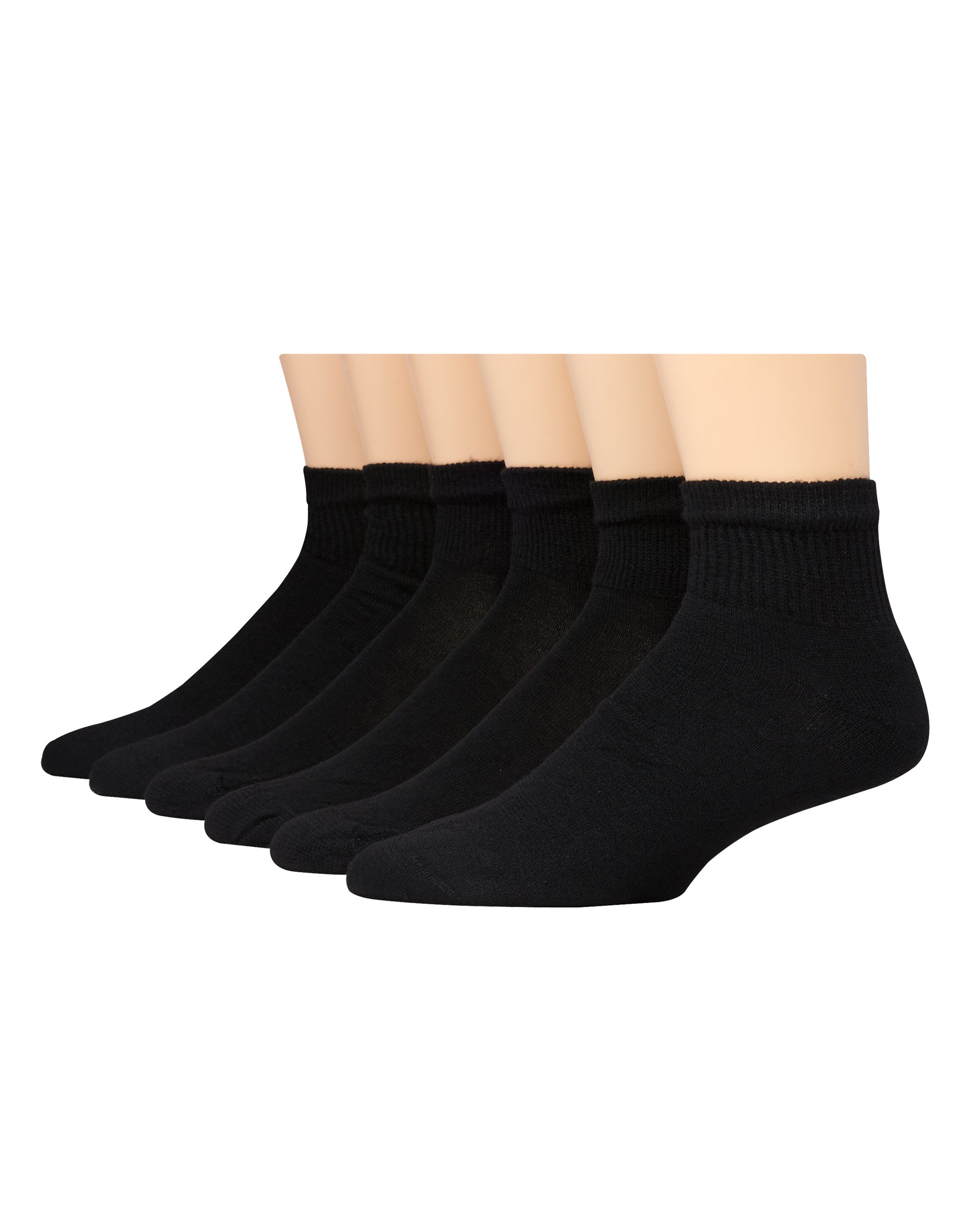 Hanes Men's Cushion Ankle Socks, -Pairs Black -