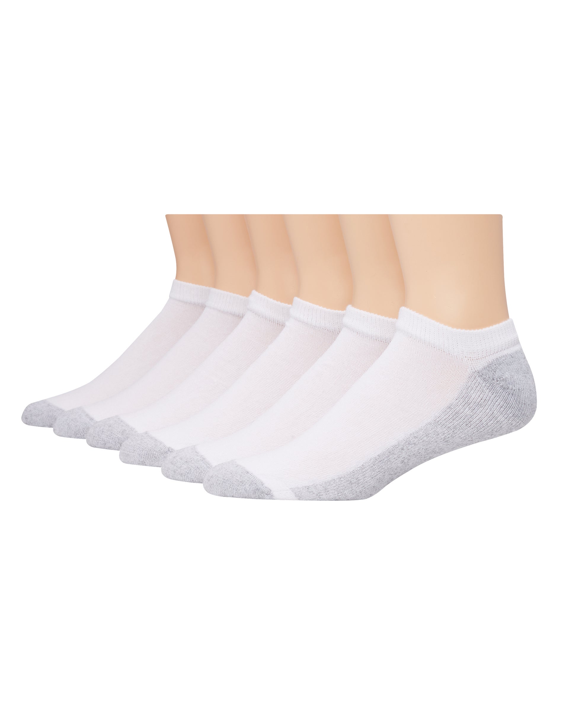 Hanes Men's Cushion No Show Socks, -Pairs White -