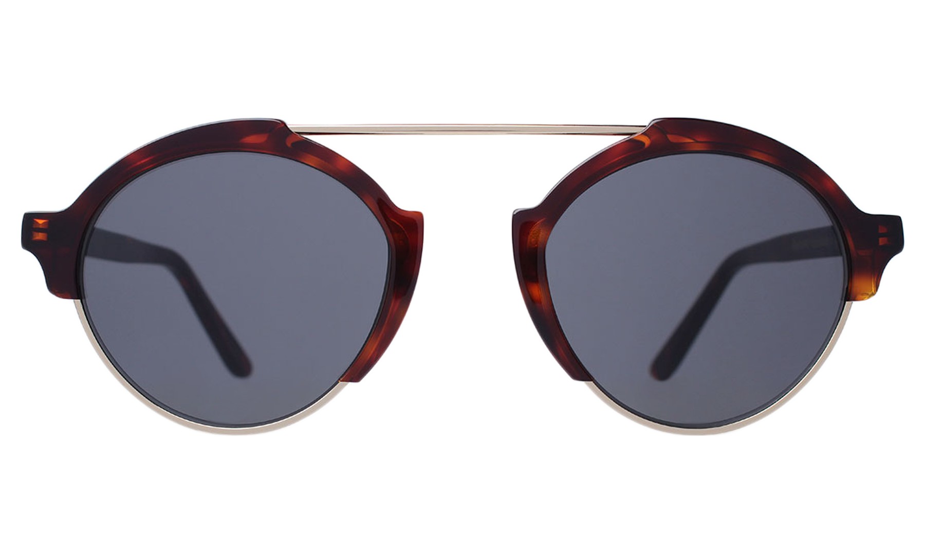 illesteva Milan III Sunglasses in Black Blue Mirror