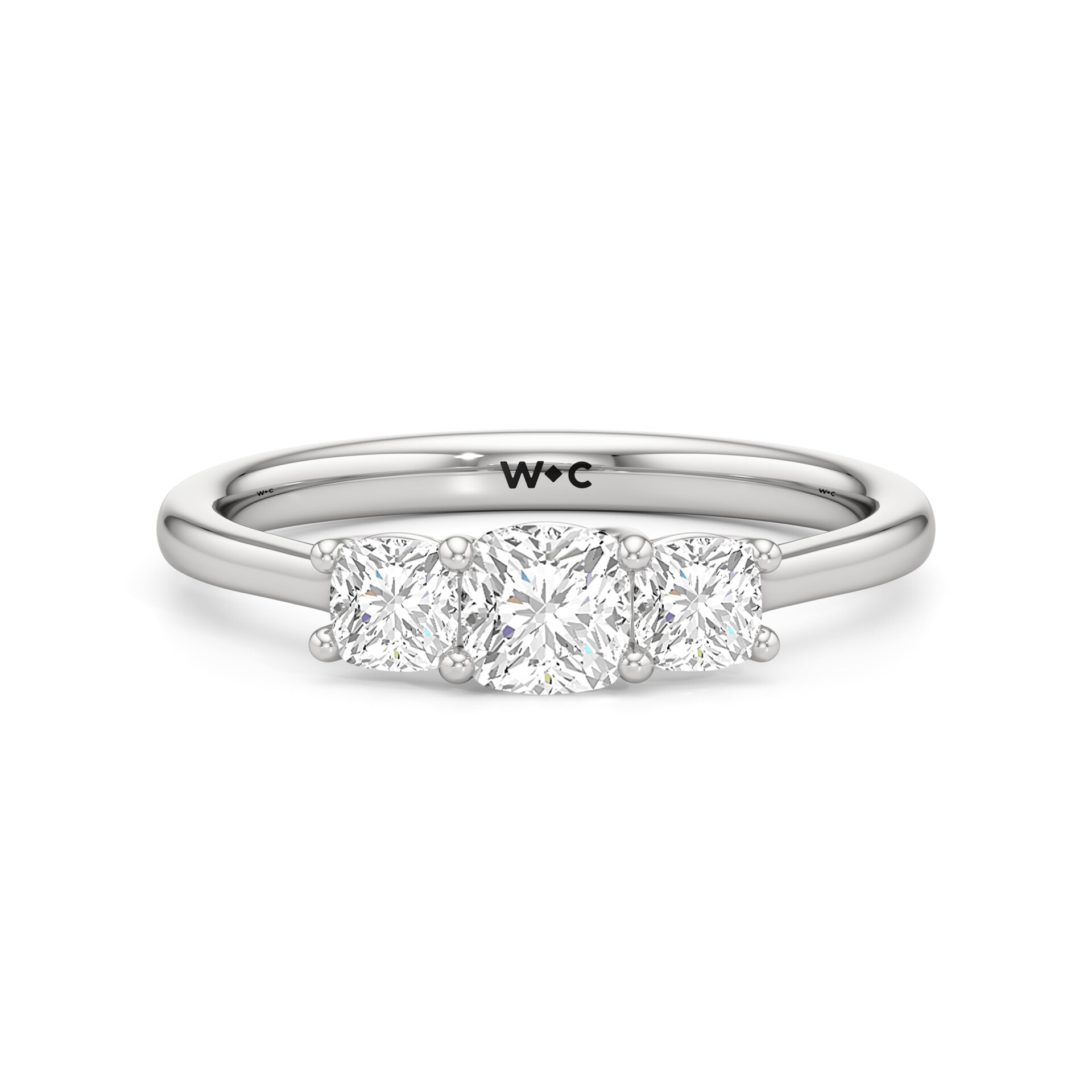 The Florence Engagement Ring - Platinum Cushion