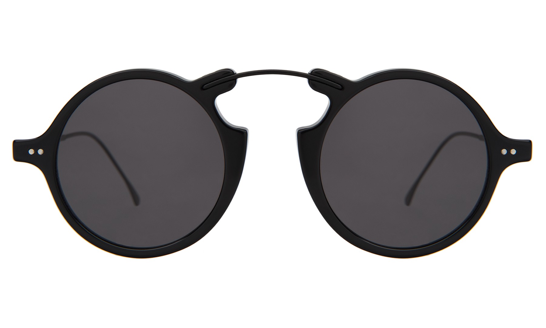 illesteva Roma II Sunglasses in Black Silver Flat Mirror