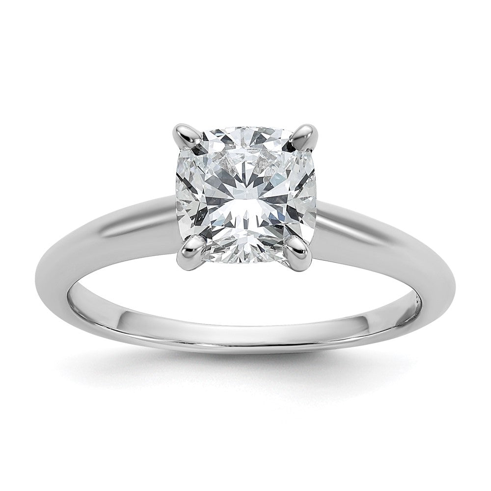 k White Gold Ct. Certified Lab Grown Diamond VSSI+ G+ Cushion Solitare Engagement Ring