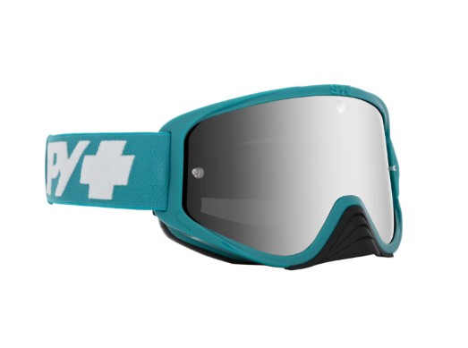 Spy Optic Woot MX Goggles - Checkers Teal HD Smoke with Silver Spectra Mirror HD Clear