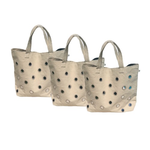 Bachelorette Bundle! Boho Large Mirror Totes: Stone ONLY $