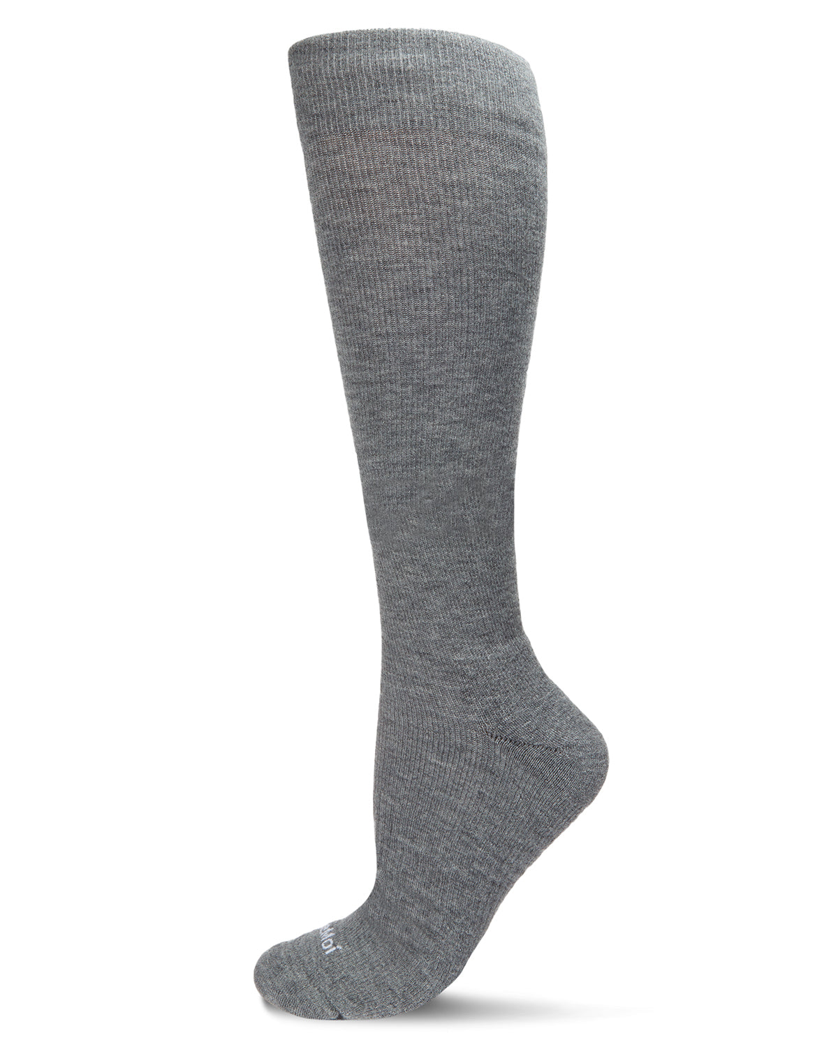 Unisex Solid Merino Cushion Sole Knee High Wool Blend -mmHg Graduated Compression Socks