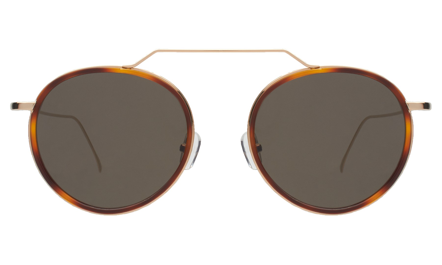 illesteva Wynwood Ace Sunglasses in PeacockSilver Gold Flat Mirror Gradient