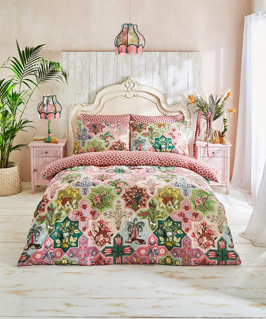 Animals Of India Reversible Duvet Set - King - by Joe Browns