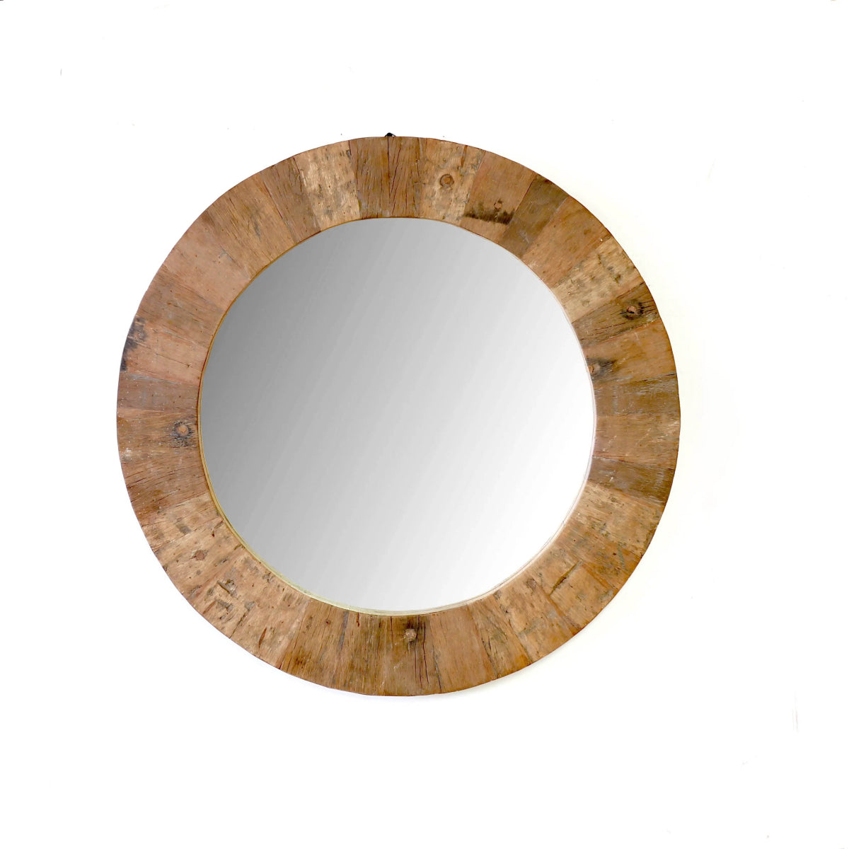 Ancient round mirror - **. Inches Antique Bleach