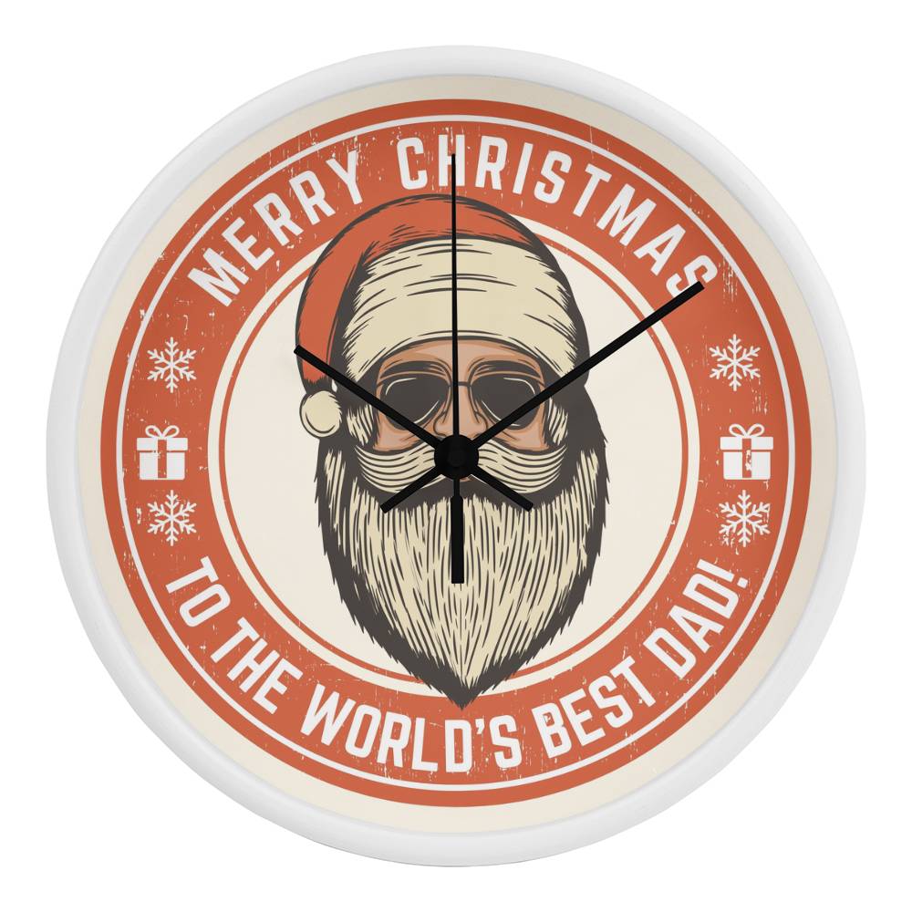 World's Best Dad Christmas Wall Clock