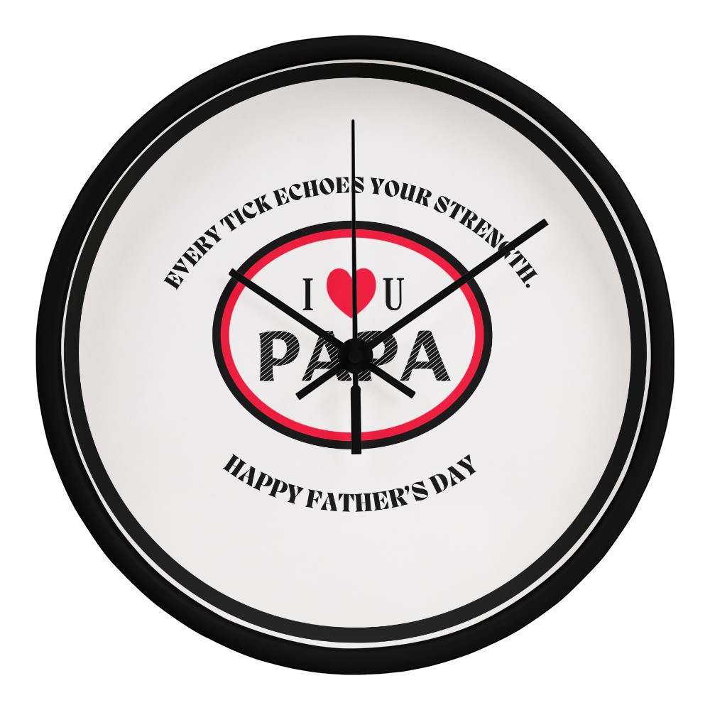 I ❤️ Papa Wall Clock A Timeless Father’s Day Gift