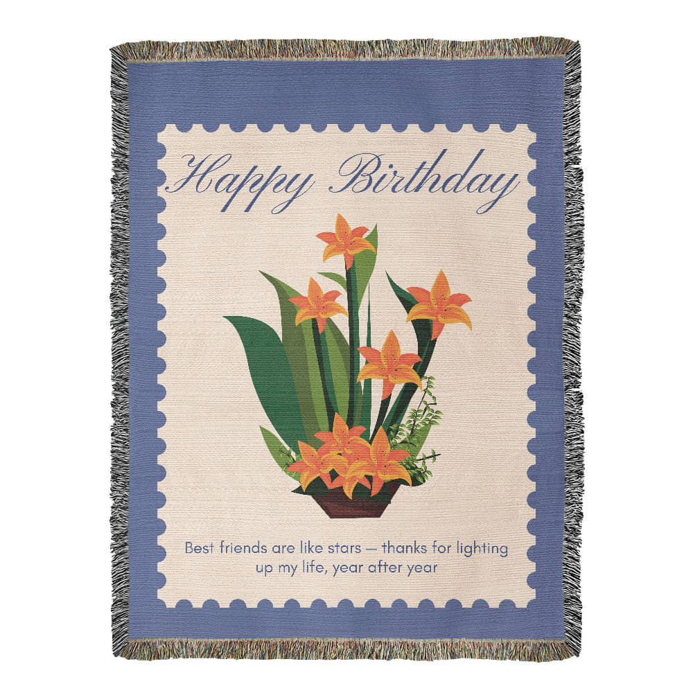Cozy Blanket Gift You Light My Life, Bestie