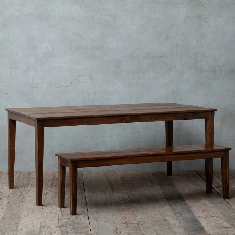 Belmis Dining Table with Bench - **= " bench with Dining + Bench Set