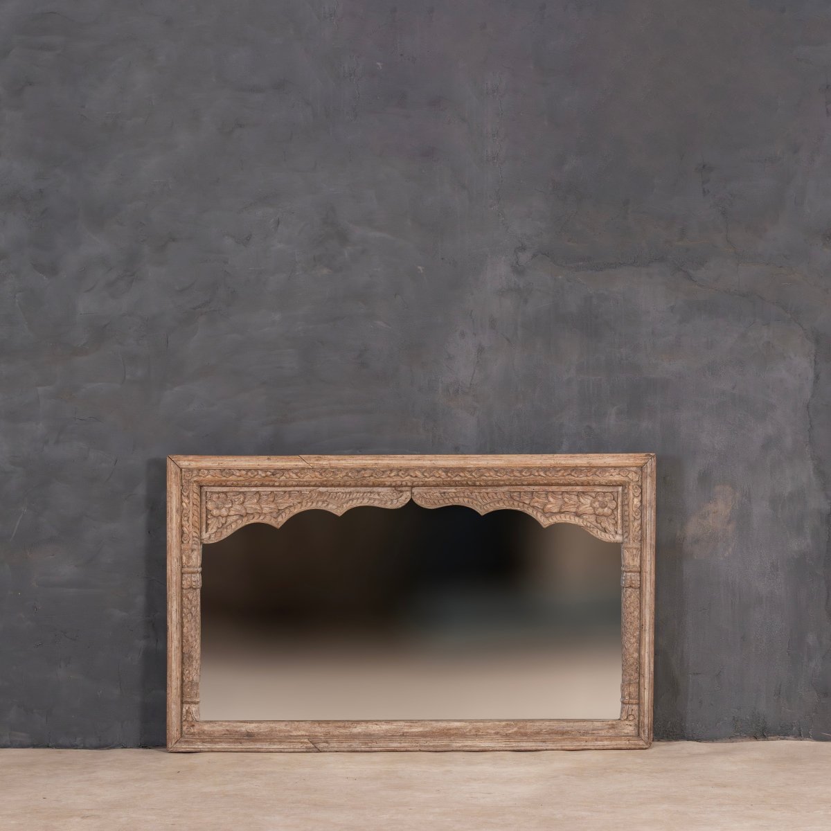 Decorative Arch Wall Mirror - X X . Inches Light Walnut