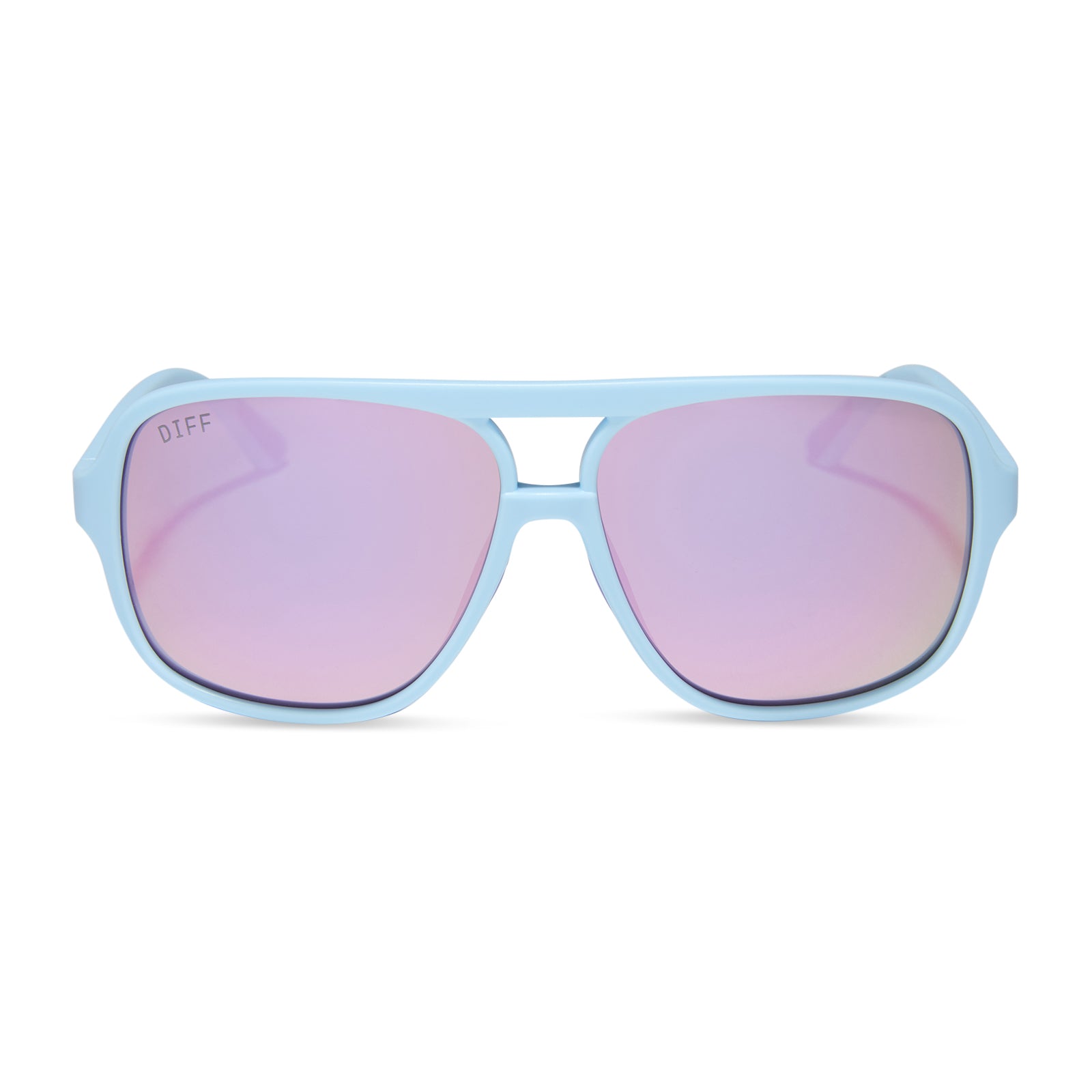 Hangtime Matte Baby Blue Lavender Mirror Polarized Sunglasses