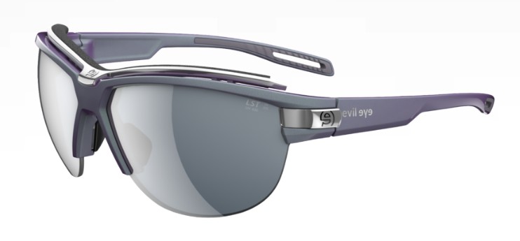 Evil Eye e Pathline.f Pro Sunglasses - Dyanmic Purple Matt frameLST Grey Silver Mirror lenses