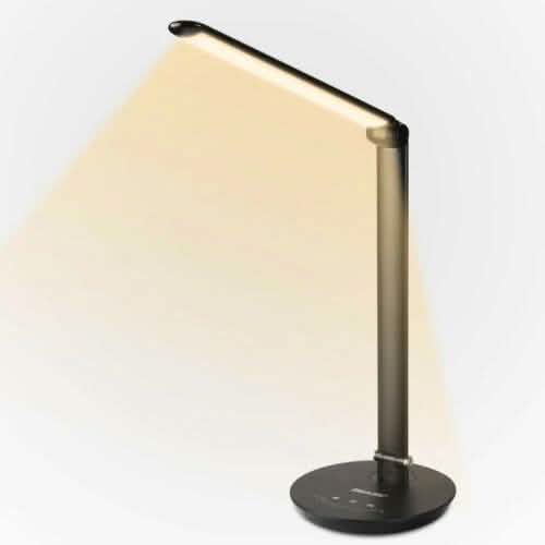 Foldable AC LED Desk Table Lamp Adjustable Touch Reading B Rechargeable Port